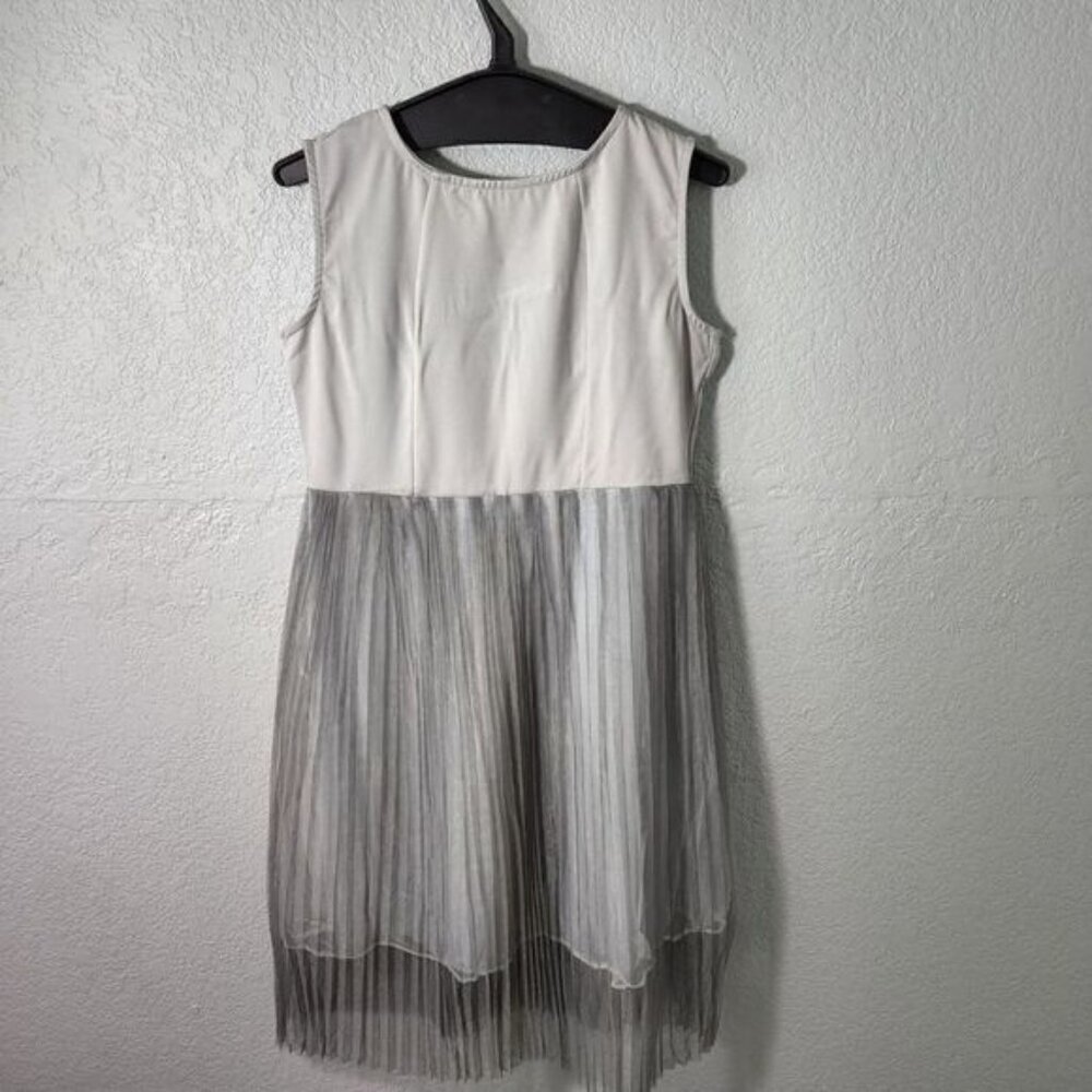 Gray chiffon babydoll dress 